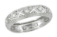 Straitsville Antique Platinum Art Deco Diamond Wedding Ring - Size 6.25