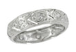 Vintage Art Deco Bolton Diamond Wedding Band in Platinum - Size 6 1/2