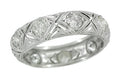 Topstone Platinum Art Deco Diamond Wedding Ring - 1.44 ct TDW - Size 8.25