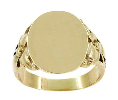 Antique Art Nouveau Signet Ring in 10 Karat Gold