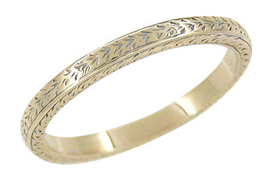 Antique Victorian Wheat Wedding Ring in 14 Karat Rose Gold