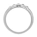 Belen 1940's 5 Diamond Vintage Wedding Ring in 14 Karat White Gold