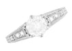 Art Deco Scroll Filigree 1/2 Carat Diamond Engagement Ring in 14 Karat White Gold