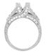 X & O Kisses 3/4 Carat Princess Cut Diamond Engagement Ring Setting in 18 Karat White Gold
