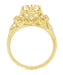 Edwardian Yellow Gold Antique Style 1.00 to 1.30 Carat Filigree Engagement Ring Mounting | 6.3 - 7.3mm