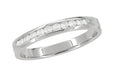 Channel Set Diamond Wedding Band Ring in 14 Karat White Gold