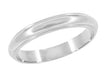 3 mm Wide Millgrain Estate Wedding Band Ring in 14 Karat White Gold