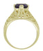 Edwardian 1.25 Carat Amethyst Filigree Ring in 14 Karat Yellow Gold