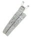 Art Deco Carved Scrolls 1/2 Carat Princess Cut Diamond Bridal Ring Set in 14 or 18 Karat White Gold