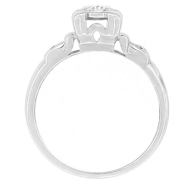 Carmel Vintage 1930's Diamond Engagement Ring in 18 Karat White Gold - alternate view
