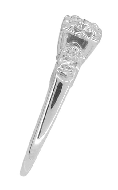 Arden 1950's Vintage Diamond Engagement Ring in 18 Karat White Gold - alternate view