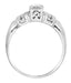 Davis Art Deco Filigree Illusion Vintage Diamond Engagement Ring in 14 Karat White Gold