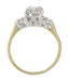 Art Deco Vintage Diamond Engagement Ring in 14 Karat White and Yellow Gold