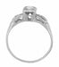 1950's Heirloom Diamond Engagement Ring in 14 Karat White Gold - Vintage Promise Ring
