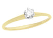 Vintage Old European Cut Solitaire Diamond Engagement Ring in 14K Two Tone Gold | 0.18 Carat