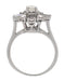 Galaxy of Diamonds Mid-Century Vintage Ring in 14 Karat White Gold