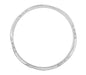 Vintage Art Deco 1930's Flowers and Bars Engraved Wedding Ring in 10K White Gold