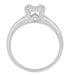 Side of Box Illusion Setting 1940's Mid Century Modern Box Illusion Ring Mounting in 10K 14K 18K White Gold for a 0.20 to 0.40 Carat Round Diamond - R849