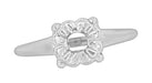 Top of 1940's Mid Century Modern Box Illusion Ring Setting in White Gold for a 4.0, 4.25, 4.5, 4.75, 5.0 mm Round Diamond - R849