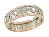 Buckland Filigree Diamond Antique Wedding Ring in 14 Rose ( Pink ) and White Gold - Size 6 1/2