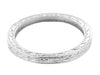 Antique Style Art Deco Engraved 2mm Wide Wheat Wedding Band Ring in 18 Karat White Gold