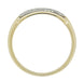 Retro Moderne Engraved Flowers Wedding Band in 14 Karat Yellow and White Gold