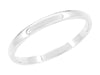 Size 4 | High Polish 2mm Wedding Band in 18 Karat White Gold & Palladium