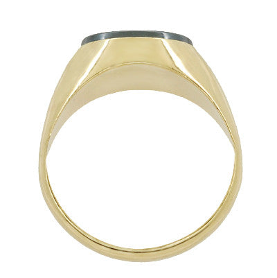 Vintage Hematite Intaglio Ring in 14 Karat Yellow Gold - Item: R974 - Image: 3