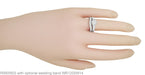 Art Deco Filigree Flowers and Scrolls Engraved 1/4 Carat Diamond Engagement Ring in 14 Karat White Gold