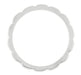 Retro Moderne Scalloped Thin Wedding Ring in Platinum - Size 4 3/4