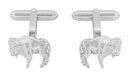 Buffalo Cufflinks in Sterling Silver - Bison Cufflinks