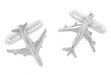 Airplane Cufflinks in Sterling Silver  - 747 Jet Design