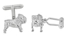 English Bulldog Cufflinks in Sterling Silver