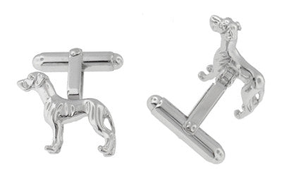 Bird Dog Cufflinks in Sterling Silver - Item: SCL201 - Image: 2