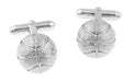 Basketball Cufflinks in Sterling Silver