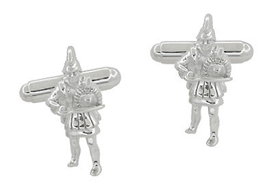 Greek Warrior Cufflinks in Sterling Silver - Item: SCL205 - Image: 2