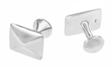 Pyramid Cufflinks in Solid Sterling Silver - alternate view