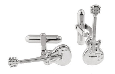 Electric Guitar Cufflinks in 925 Sterling Silver