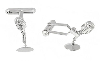 Solid Sterling Silver Micrphone Cufflinks - SCL228