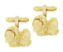 Shih-Tzu Cufflinks in Sterling Silver with Yellow Gold Finish