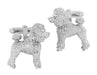 Poodle Cufflinks in Sterling Silver