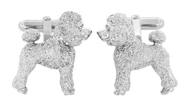 Poodle Cufflinks in Sterling Silver