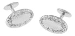 Victorian Scrolls Engravable Cufflinks in Sterling Silver