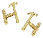 Hammer Cufflinks in Sterling Silver with Yellow Gold Vermeil