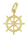 Ship's Wheel Nautical Charm in 14 Karat Gold