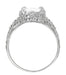 Edwardian Filigree 5.6 Carat Emerald Cut Cubic Zirconia ( CZ ) Ring in Sterling Silver
