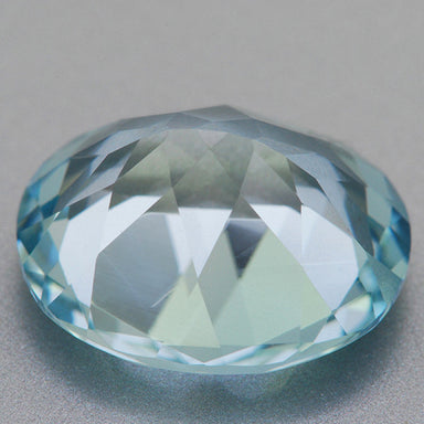 Large Natural Robin's Egg Blue Oval Aquamarine | 4.41 Carats | 12 x 10mm - alternate view