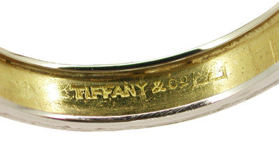 Tiffany & Co. Vintage Wedding Band in Platinum and 18 Karat Yellow Gold - Item: R273 - Image: 2