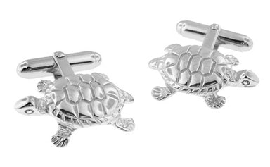 Tortoise Cufflinks in Sterling Silver