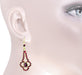 Victorian Bohemian Garnet Drop Earrings in 14 Karat Yellow Gold and Sterling Silver Vermeil